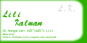 lili kalman business card